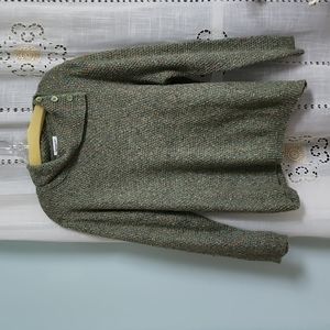Envelope Neck Green/Multi Sweater